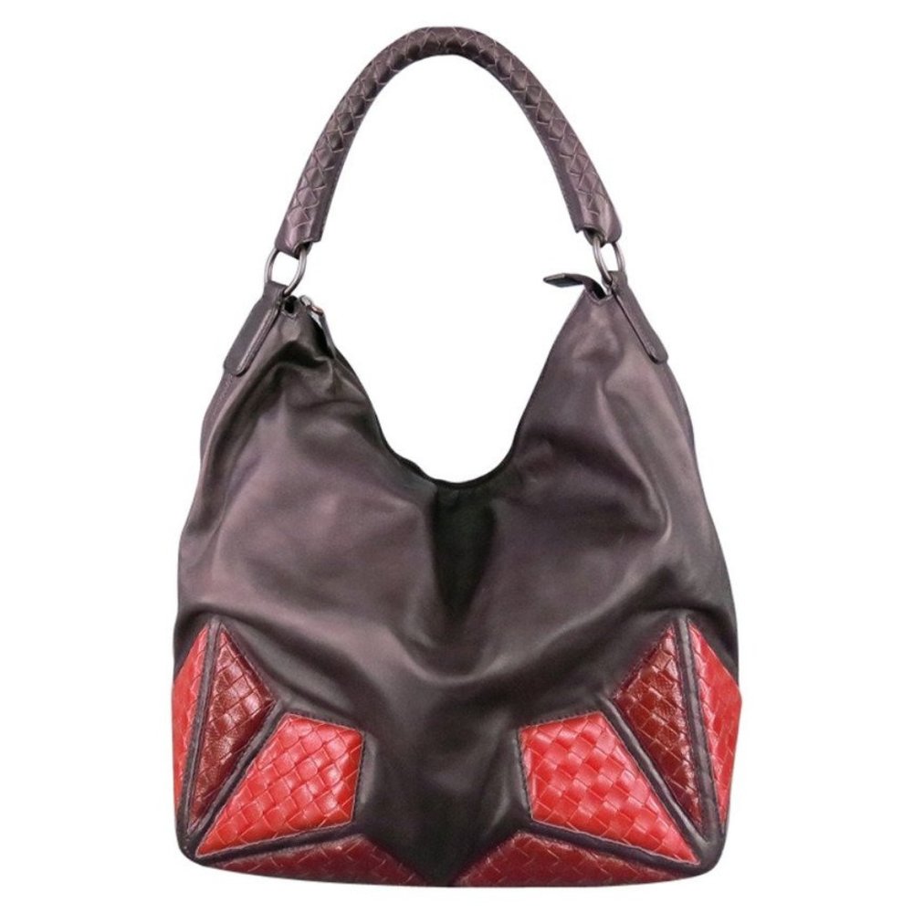 EUC BOTTEGA VENETA Large Leather Purple Eggplant Hobo Bag - Picture 2 of 16